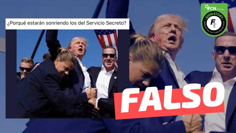 Lee más sobre el artículo (Imagen) Agentes del Servicio Secreto sonríen al proteger a Donald Trump: #Falso
