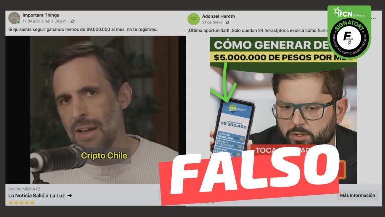 Lee más sobre el artículo Presidente Boric y Daniel Matamala promocionan Cripto Chile, una plataforma para ganar dinero: #Falso