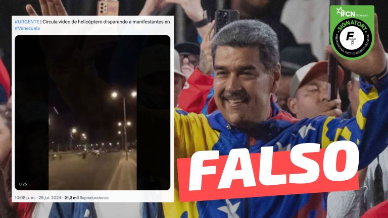 Lee más sobre el artículo (Video) “Helicóptero disparando a manifestantes en Venezuela”: #Falso