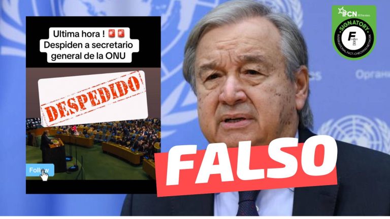 Lee más sobre el artículo El secretario general de la ONU fue despedido y arrestado: #Falso