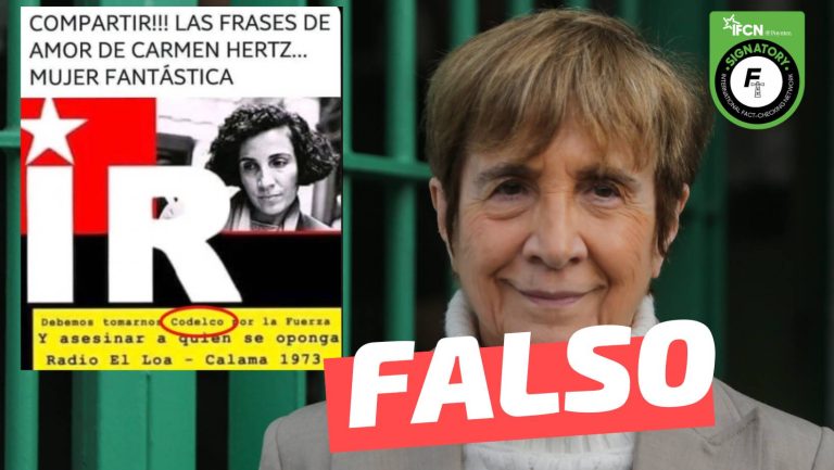 Lee más sobre el artículo Carmen Hertz en 1973 dijo: “Debemos tomarnos Codelco por la fuerza y asesinar a quien se oponga”: #Falso