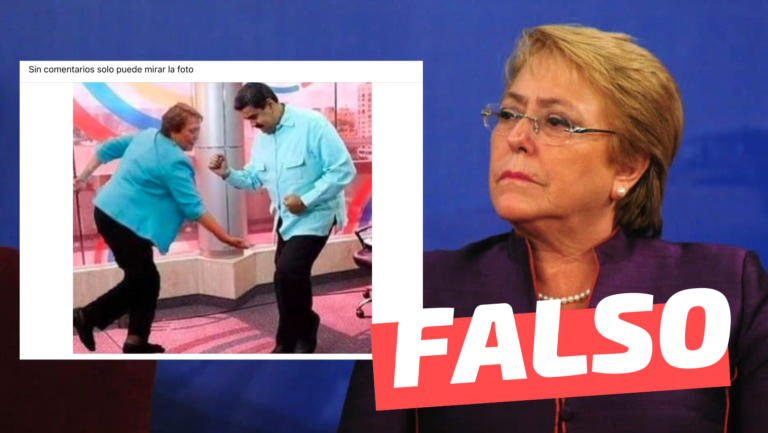 Lee más sobre el artículo (Imagen) Michelle Bachelet bailando con Nicolás Maduro: #Falso