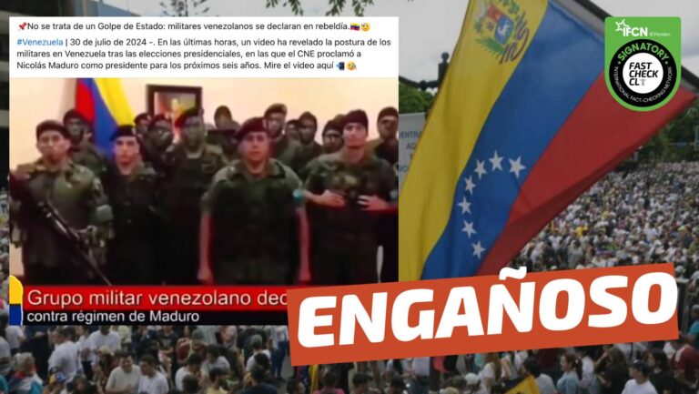 Lee más sobre el artículo (Video) Militares de Venezuela se declaran en rebeldía tras las elecciones: #Engañoso