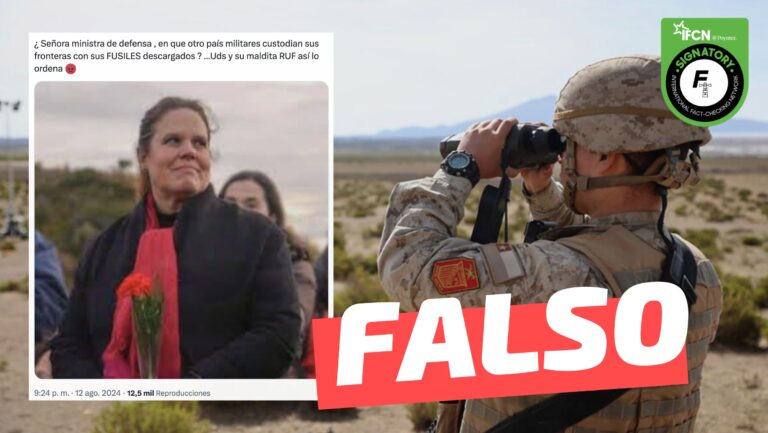 Lee más sobre el artículo Los militares que custodian la frontera en Chile lo hacen con sus “fusiles descargados”: #Falso