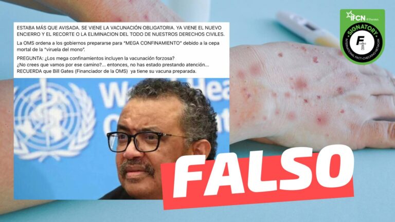 Lee más sobre el artículo “La OMS ordena a los gobiernos prepararse para ‘mega confinamiento’ debido a la cepa de la viruela del mono”: #Falso