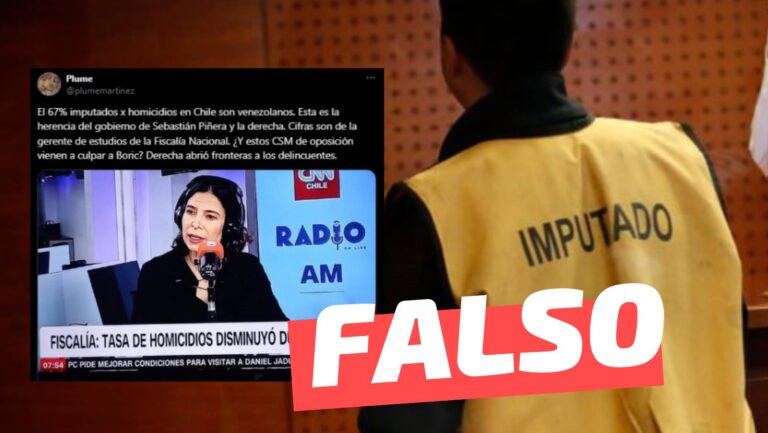 Lee más sobre el artículo “El 67% de los imputados por homicidios en Chile son venezolanos”: #Falso