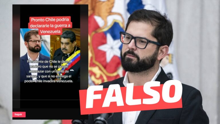 Lee más sobre el artículo Presidente Boric aseguró a Maduro que si no entrega el poder Chile invadirá Venezuela: #Falso
