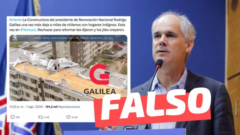 Lee más sobre el artículo (Video) Edificio afectado por el temporal en Temuco fue construido por la inmobiliaria del presidente de RN, Rodrigo Galilea: #Falso