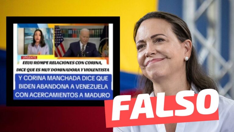Lee más sobre el artículo Estados Unidos rompe relaciones con María Corina Machado: #Falso