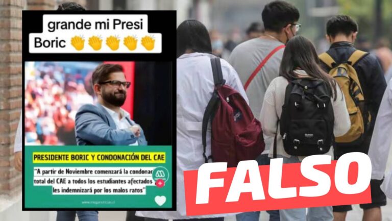 Lee más sobre el artículo “A partir de noviembre comenzará la condonación total del CAE a todos los estudiantes afectados y se les indemnizará por los malos ratos sufridos”: #Falso