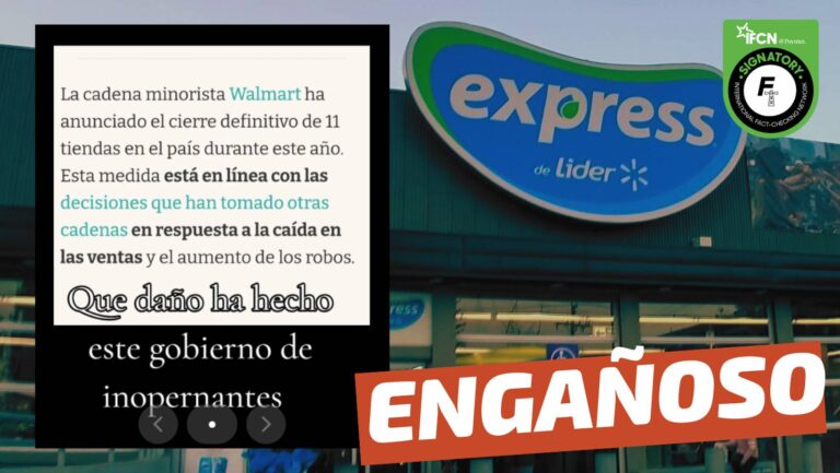 Lee más sobre el artículo (Imagen) “La cadena minorista Walmart ha anunciado el cierre definitivo de 11 tiendas en el país”: #Engañoso