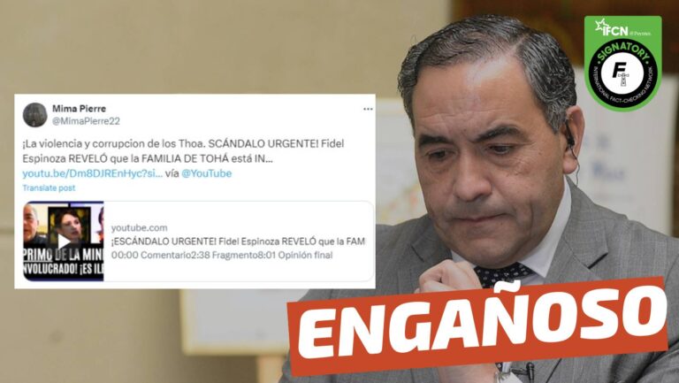 Lee más sobre el artículo “Fidel Espinoza reveló que la familia de Tohá está involucrada en Caso Hermosilla”: #Engañoso