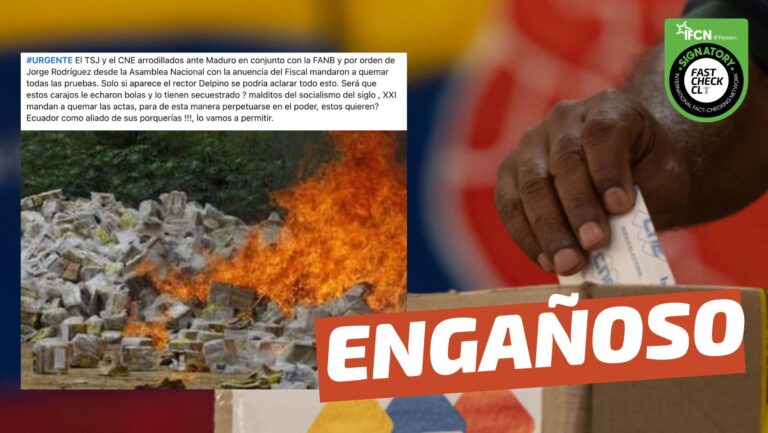 Lee más sobre el artículo (Imagen) Mandan a quemar las actas de las recientes elecciones en Venezuela: #Engañoso