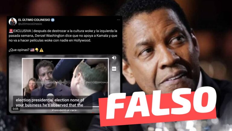 Lee más sobre el artículo (Video) “Denzel Washington dice que no apoya a Kamala Harris”: #Falso