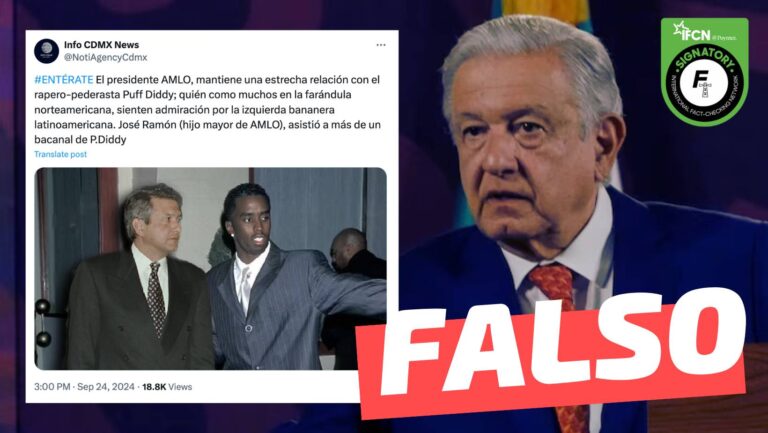 Lee más sobre el artículo (Imagen) “El presidente AMLO, mantiene una estrecha relación con el rapero-pederasta Puff Diddy”: #Falso