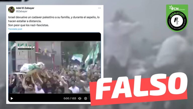 Lee más sobre el artículo (Video) “Israel devuelve un cadáver palestino a su familia, y durante el sepelio, lo hacen estallar a distancia”: #Falso