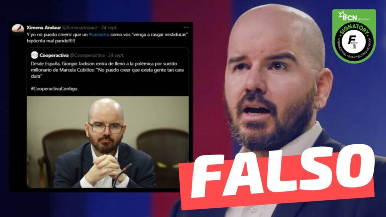 Lee más sobre el artículo “Giorgio Jackson por sueldo millonario de Marcela Cubillos: ‘No puedo creer que exista gente tan cara dura’”: #Falso