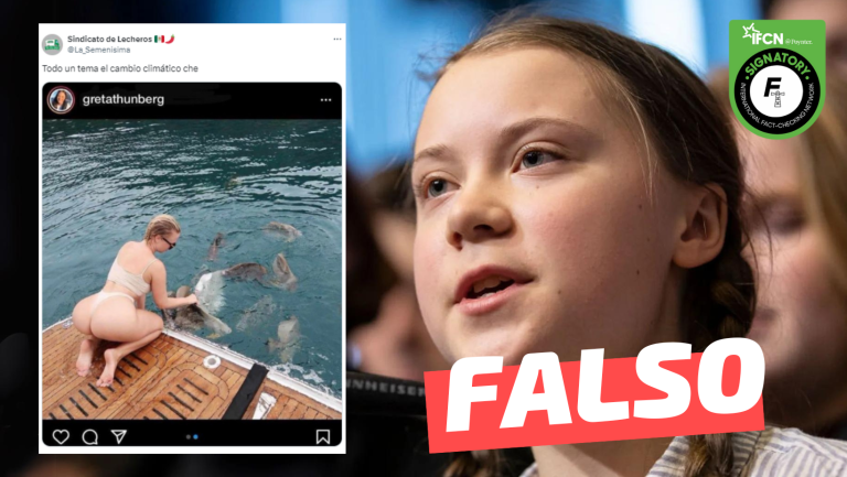 Lee más sobre el artículo Fotografía de Greta Thunberg en traje de baño: #Falso