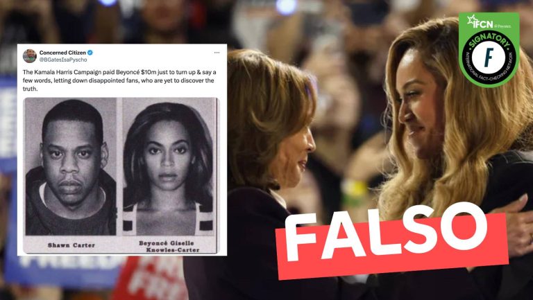 Lee más sobre el artículo “La campaña de Kamala Harris le pagó a Beyonce 10 millones de dólares”: #Falso