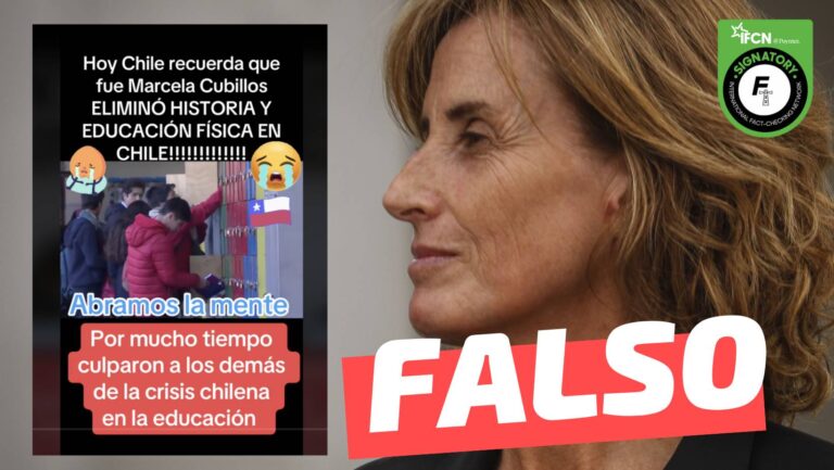 Lee más sobre el artículo “Marcela Cubillos eliminó Historia y Educación Física en Chile”: #Falso