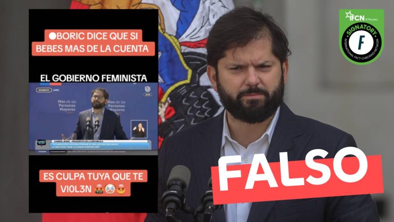 Lee más sobre el artículo (Video) “Boric dijo que si bebes más de la cuenta, es culpa tuya que te violen”: #Falso