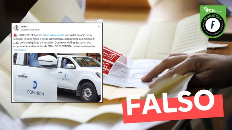 Lee más sobre el artículo “Cerca del Palacio de la Moneda hay camionetas de ‘Dominion’, denunciadas en todo el mundo por fraude electoral”: #Falso