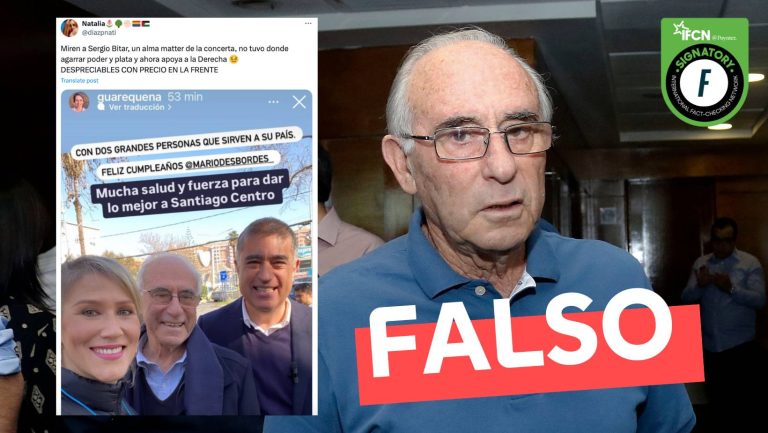 Lee más sobre el artículo “Miren a Sergio Bitar, un alma matter de la Concertación (…). Ahora apoya a la derecha”: #Falso