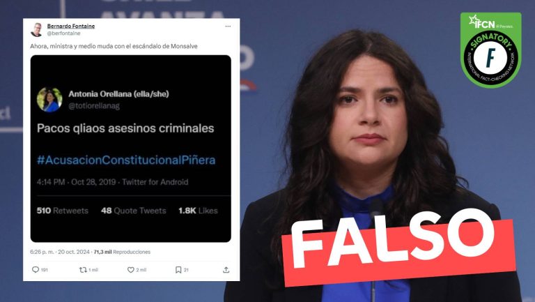 Lee más sobre el artículo Antonia Orellana: “Pacos qliaos asesinos criminales”: #Falso