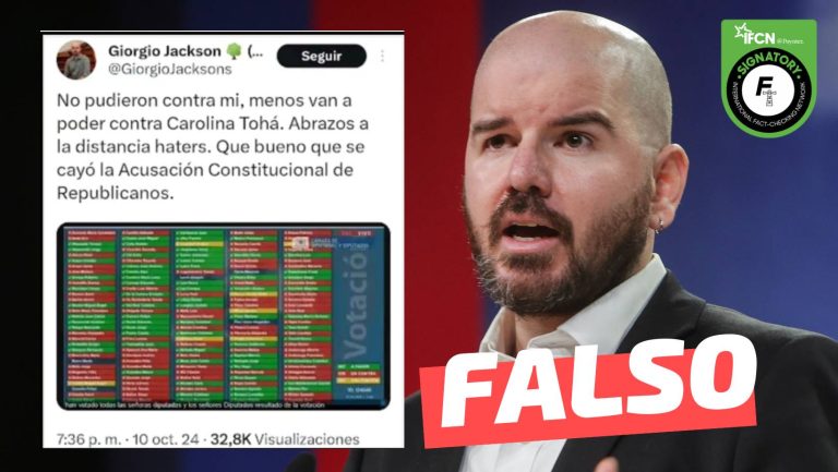 Lee más sobre el artículo Giorgio Jackson dijo: “No pudieron contra mí, menos van a poder contra Carolina Tohá”: #Falso