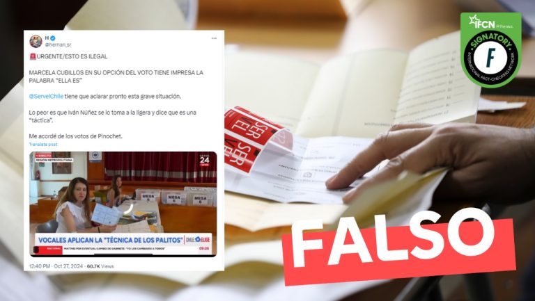 Lee más sobre el artículo Es ilegal que Marcela Cubillos utilice la frase ‘Ella es’ como símbolo en la papeleta: #Falso