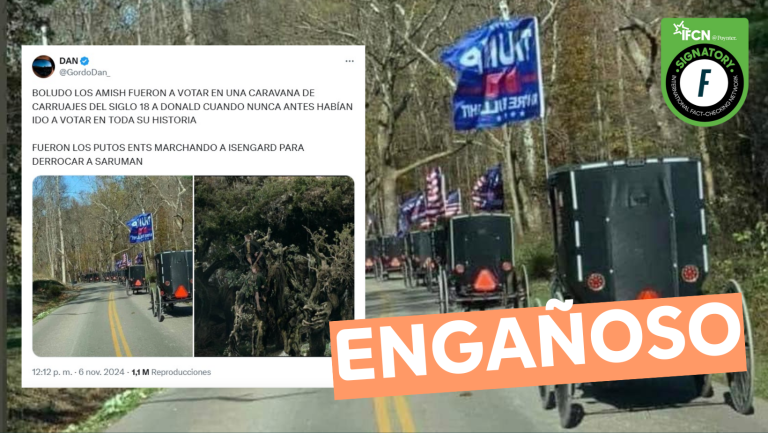 Lee más sobre el artículo Los Amish fueron a votar en caravana por Donald Trump: #Engañoso