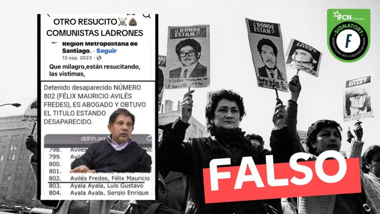 Lee más sobre el artículo (Imagen)”Detenido desaparecido número 802, Félix Mauricio Avilés Fredes, es abogado y obtuvo su título estando desaparecido”: #Falso