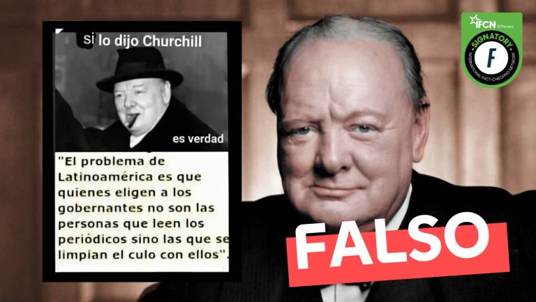 Lee más sobre el artículo “Winston Churchill dijo ‘El problema de Latinoamérica es que quienes eligen a los gobernantes no son las personas que leen los periódicos, sino las que se limpian el culo con ellos'”: #Falso