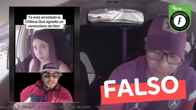 Lee más sobre el artículo “Ya está arrestada la chilena que agredió a un venezolano de bien”: #Falso