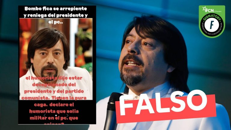 Lee más sobre el artículo “Bombo Fica dijo estar decepcionado del presidente y del Partido Comunista”: #Falso