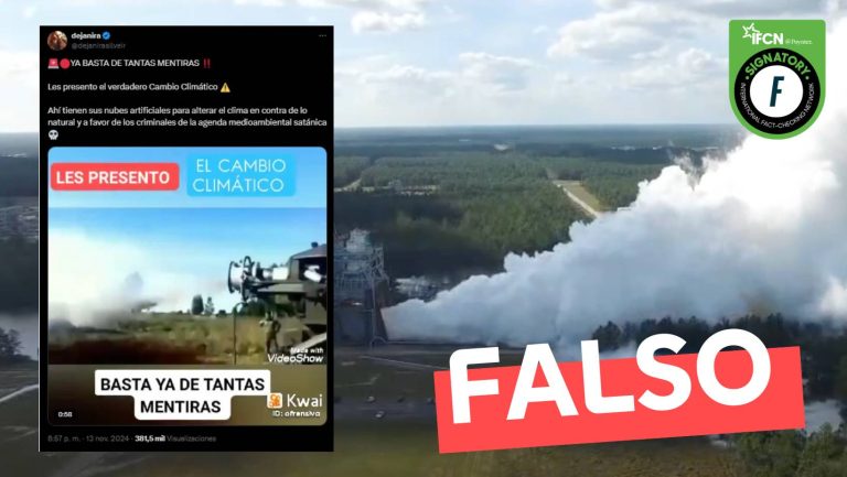 Lee más sobre el artículo (Video) “Les presento el verdadero cambio climático. Ahí tienen sus nubes artificiales para alterar el clima”: #Falso