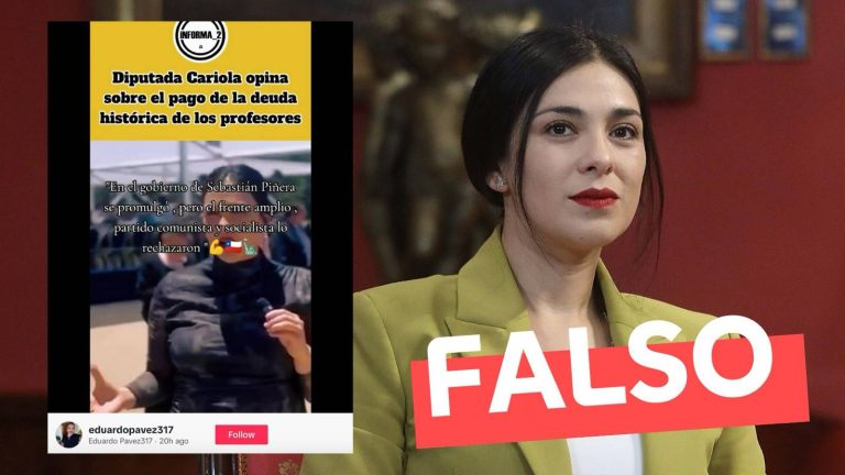 Lee más sobre el artículo Karol Cariola asegura que en el gobierno de Piñera se promulgó el pago de la deuda histórica, pero la oposición lo rechazó: #Falso