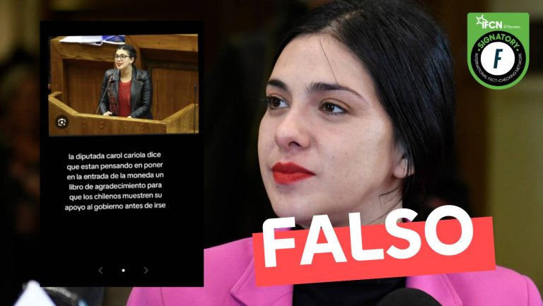 Lee más sobre el artículo “Karol Cariola dice que están pensando en poner en la entrada de La Moneda un libro de agradecimiento para que los chilenos muestren su apoyo al gobierno”: #Falso
