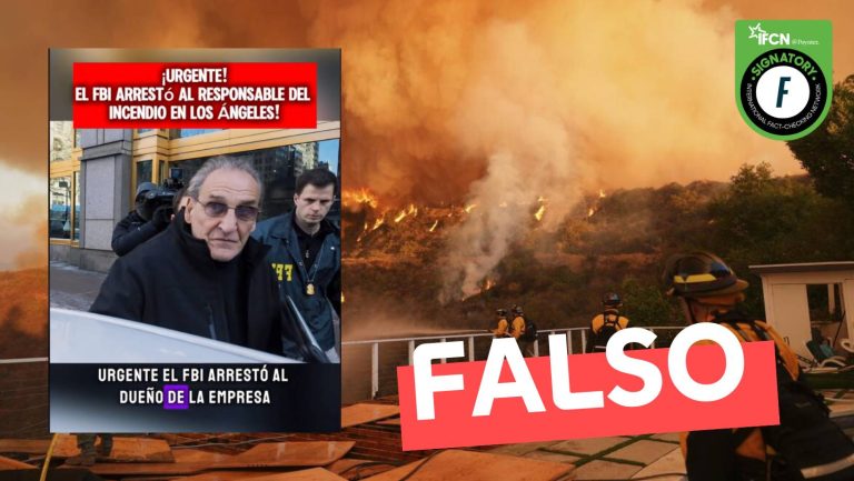 Lee más sobre el artículo (Imagen) “El FBI arresta al responsable del incendio en Los Ángeles”: #Falso