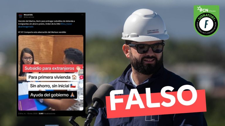 Lee más sobre el artículo Boric entrega subsidios de vivienda a inmigrantes sin ahorro previo: #Falso