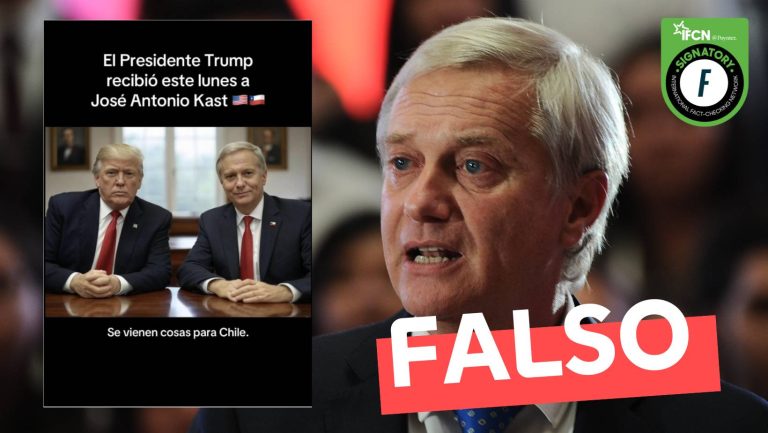 Lee más sobre el artículo (Imagen) “El presidente Trump recibió este lunes a José Antonio Kast”: #Falso
