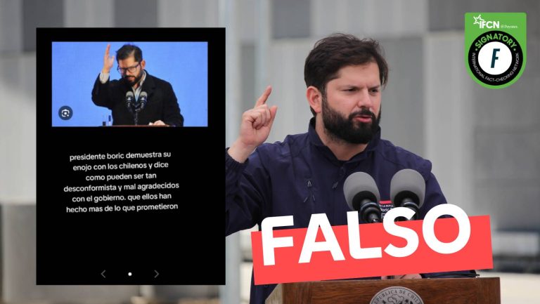 Lee más sobre el artículo Gabriel Boric dijo: “Cómo pueden ser tan disconformistas y mal agradecidos con el gobierno. Que ellos han hecho más de lo que prometieron”: #Falso