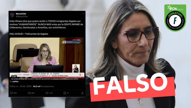 Lee más sobre el artículo “Erika Olivera dice que quiere recibir a todos los inmigrantes ilegales por motivos ‘humanitarios'”: #Falso