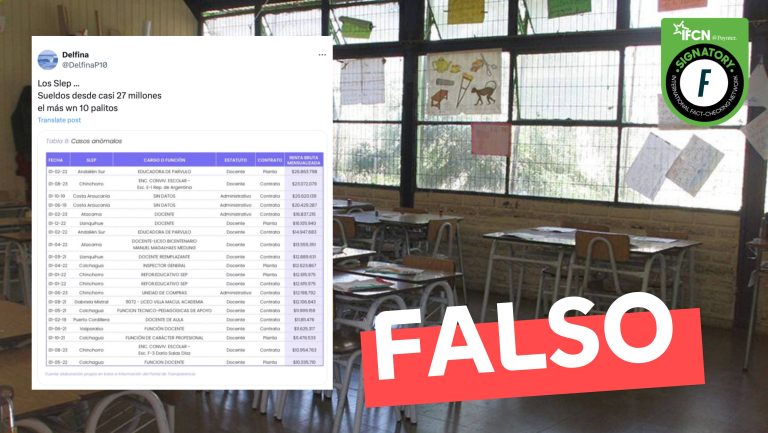 Lee más sobre el artículo “Los SLEP: Sueldos desde casi 27 millones”: #Falso