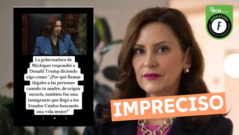 Lee más sobre el artículo (Imagen) “Gobernadora de Michigan dice que mamá de Trump también fue inmigrante”: #Impreciso