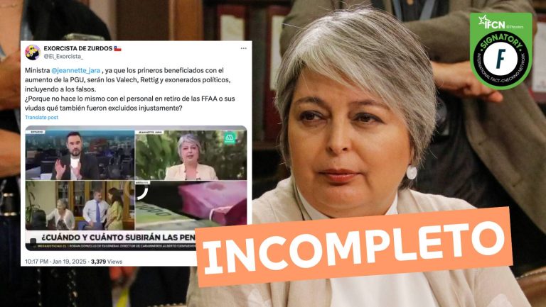 Lee más sobre el artículo (Video) “Los primeros beneficiados con el aumento de la PGU, serán los Valech, Rettig y exonerados políticos”: #Incompleto