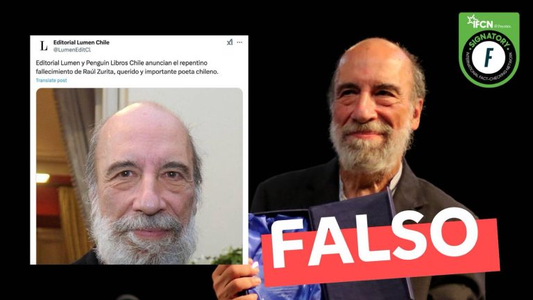 Lee más sobre el artículo “Raúl Zurita falleció sorpresivamente de un infarto a los 75 años”: #Falso