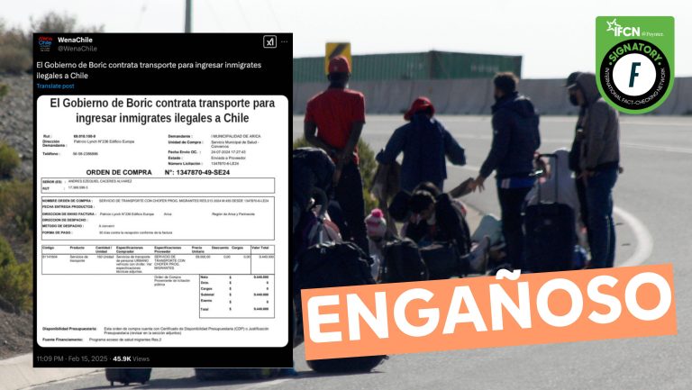 Lee más sobre el artículo (Imagen) “El Gobierno de Boric contrata transporte para ingresar inmigrantes ilegales a Chile”: #Engañoso