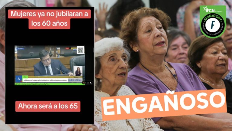 Lee más sobre el artículo “Mujeres ya no jubilarán a los 60 años, ahora será a los 65”: #Engañoso