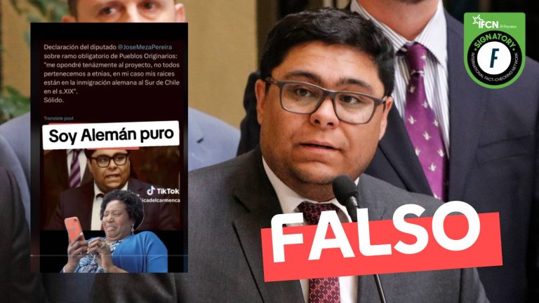 Lee más sobre el artículo Diputado José Meza: “No todos pertenecemos a etnias. En mi caso mis raíces están en la inmigración alemana al sur de Chile en el siglo XIX”: #Falso